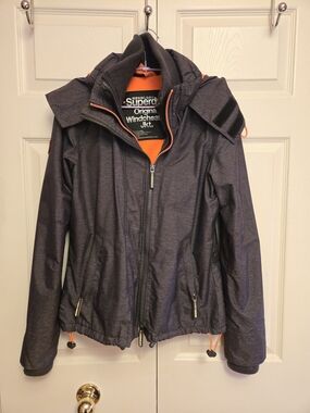 Superdry Women's Original Windcheater Jacket with Shock Coral Lining - Small